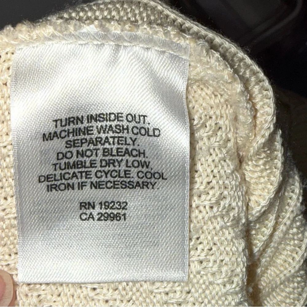 Alfred Dunner Pale Yellow/Tan Cable Knit Short Sleeve Sweater Top L - Picture 6 of 7